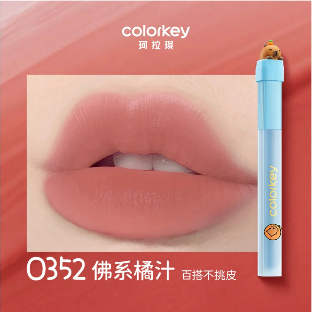 COLORKEY Velvet Tint Liquid Lipstick Watery Matte Lipgloss Waterproof Zpaxo O352