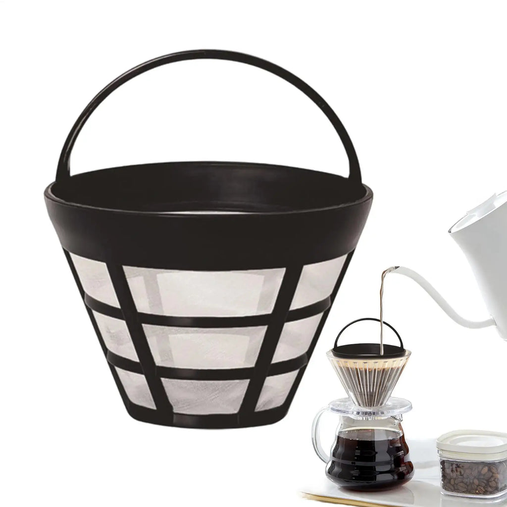 Reusable Coffee Filter Basket Cone Shape Fine Mesh Strainer Cup Maker