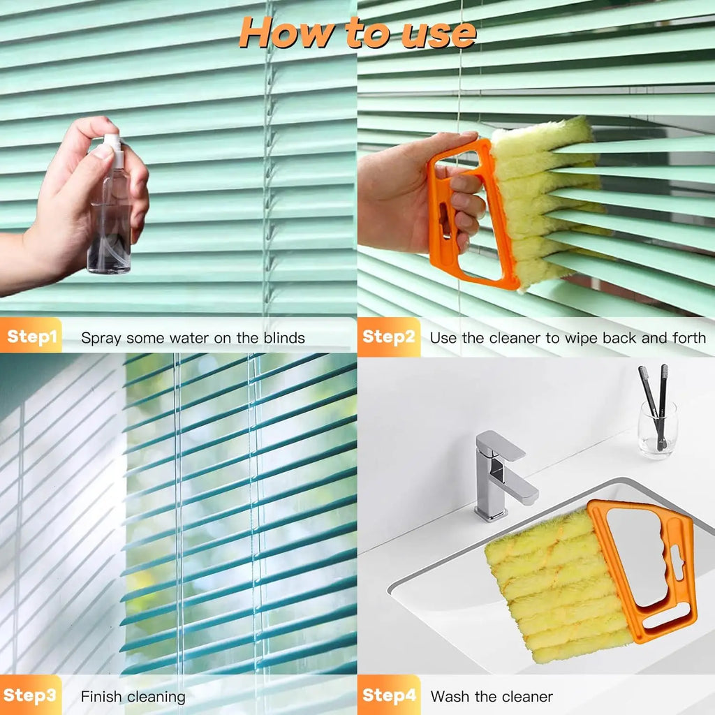 2-Pack Blind Cleaning Kit – Fiber Duster & Mist Spray Bottle