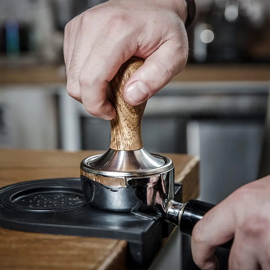 51/53/58mm Espresso Tamper – Stainless Steel & Wood Handle