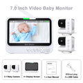 Video Baby Monitor Display Pan Tilt Zoom Babyphone IR Night Vision Zpaxo Without Plug