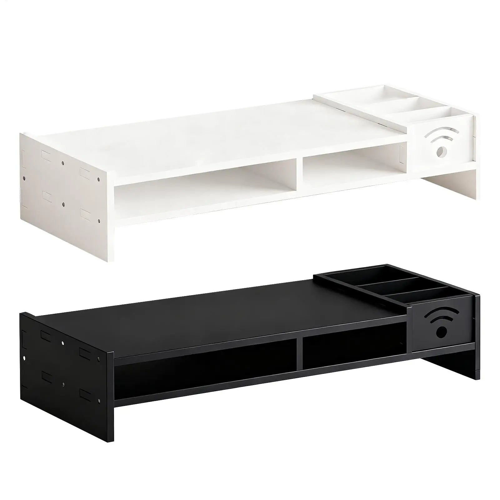 Computer Monitor Stand Desk 2-Tier Holder Height Riser Storage