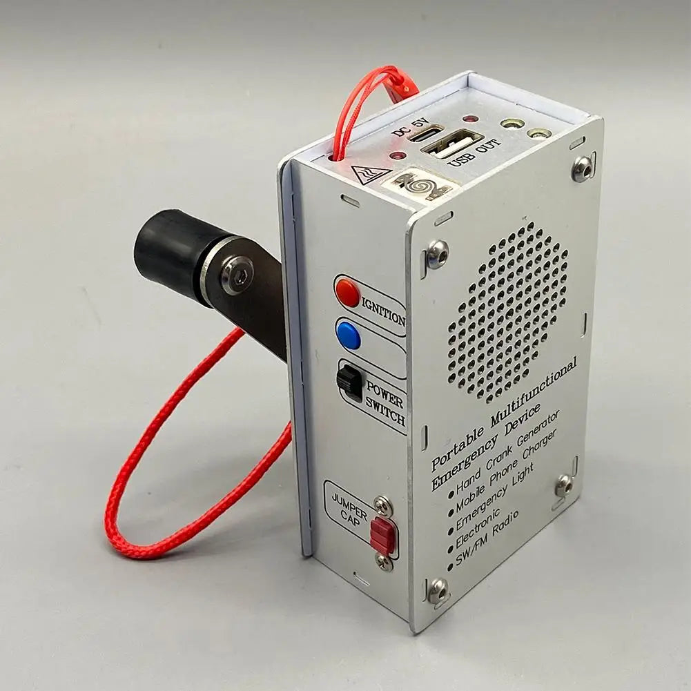 Hand Crank Emergency Backup Power Generator USB Charger with Radio Flashlight for Outdoor Camping Survival Equipment Zpaxo