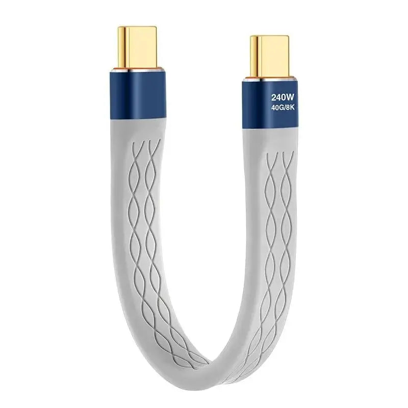 USB4 0 40Gbps Data Cable PD 240W Fast Charging USB C Short Powerbank Zpaxo 13cm