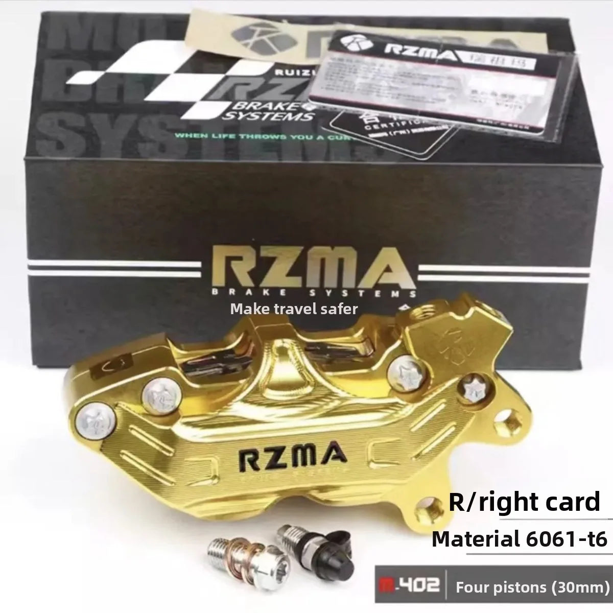 Ruizuma M402 Four-Piston Abalone Brake Caliper | E-Motorcycle