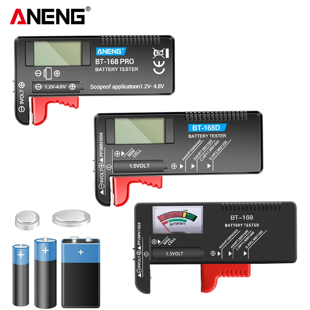 ANENG BT-168 Battery Testers Capacity Checkered Load Analyzer 9V AAA