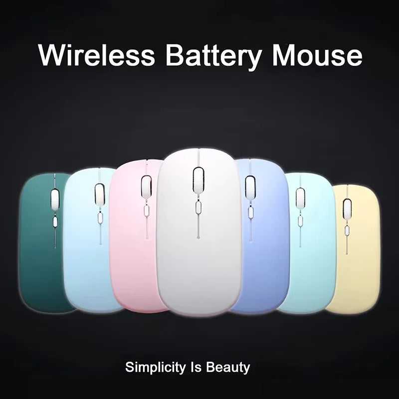 Wireless Mouse Bluetooth Silent 2.4G Dual-mode Ergonomic Morandi Color Portable Laptops Mice For Computer PC Office Gaming Mouse Zpaxo