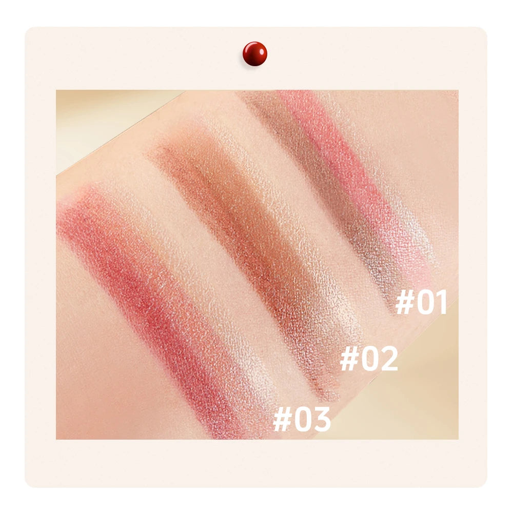 Three Eye Shadow Shiny Durable Natural Easy Apply Pearl