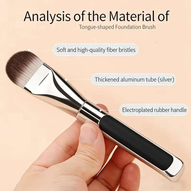 Ultra Thin Foundation Brush Synthetic Bristles Precision Application