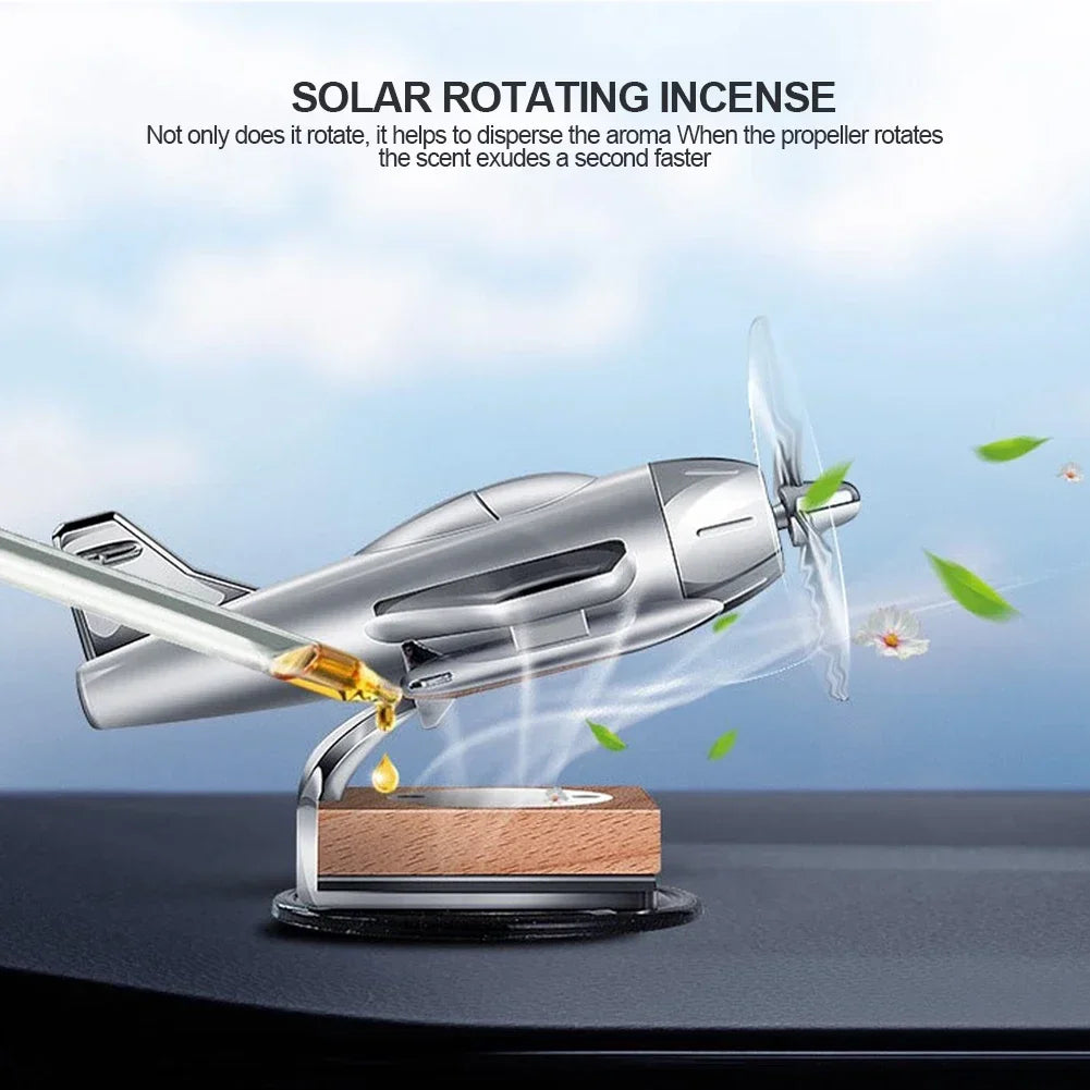 Car Air Freshener Solar Aircraft Decoration Mini Car Perfume Air Freshener Fragrance Car Airplane Ornament Car Accessories Zpaxo