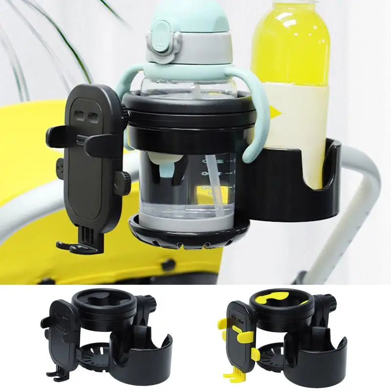 Cup Holder For Walker 360 Rotation Shockproof Bike Cup Holder Space-Saving Lightweight Stroller Accessories For Wheelchair Golf Zpaxo