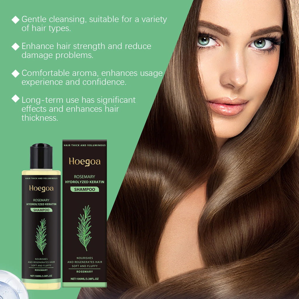 Rosemary Thickening Shampoo Hair Care Vitamin C Vitamin E Volumizing Moisturizing and Repairing Oil Control Deep Hydration Lock Zpaxo