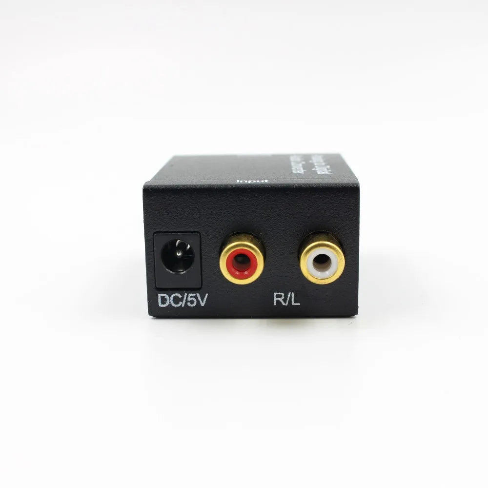 Toslink Audio Analog Digital Converter Decoder Power Cord SPDIF Zpaxo