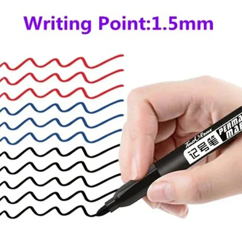 Permanent Art Marker Pens – Waterproof Fine & Bold Nib 3-Pack
