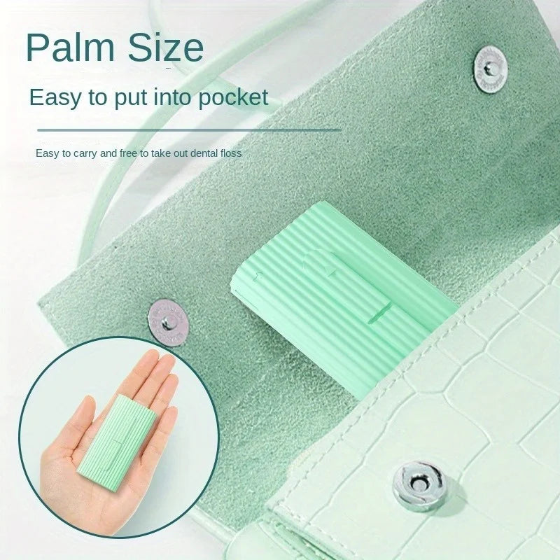 Box Reusable Dental Floss Stick Portable Automatic Dispenser