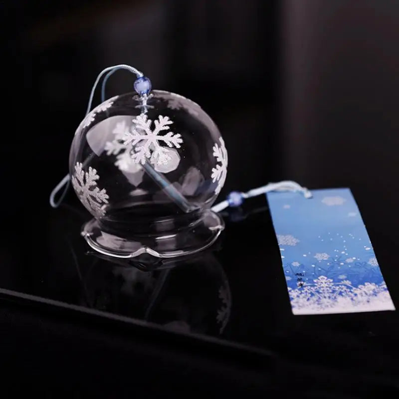 Japanese Wind Bell Japan Wind Chimes Handmade Glass Furin Home Decors Spa Kitchen Office Decor Sakura Cherry Blossom Pattern Zpaxo