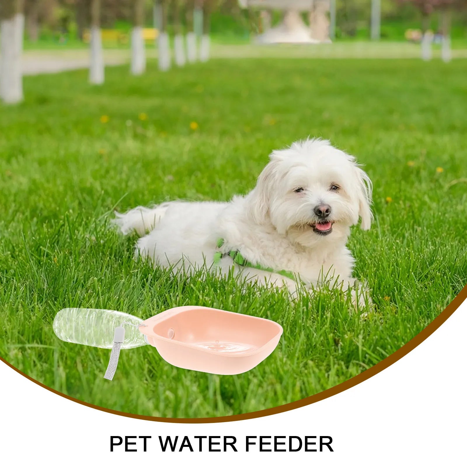 Pet Water Bottle Bowl Adapter Outdoor Portable Proof Travel Drinking
