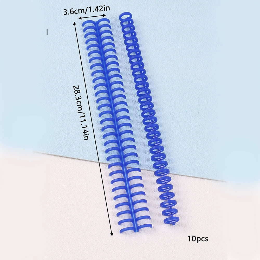 5/10Pcs Loose Leaf Binder Rings Binding Spines 30-Hole Plastic Comb Binding Spines for Teacher Student Business Notebook File Zpaxo 10Pcs Royal Blue