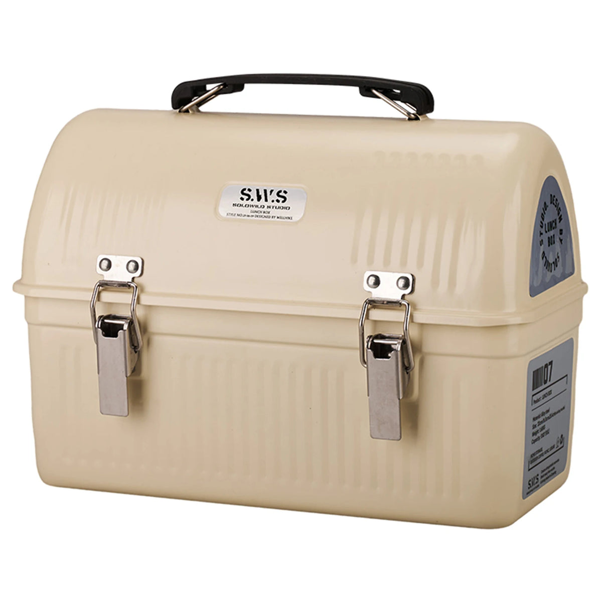 Vintage Metal Lunchbox Handle Latch Picnic Box Retro Containers Zpaxo Ivory