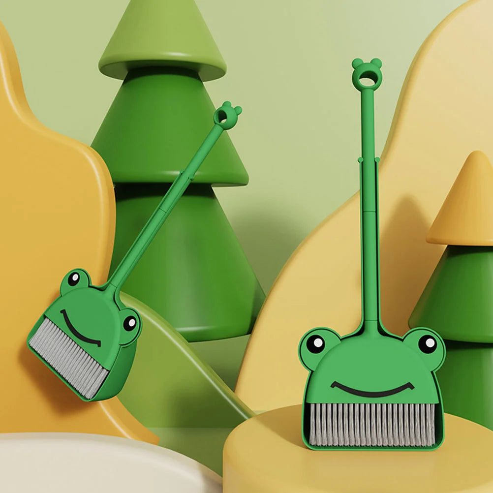 Kids Broom Toy – Toddler Educational Sweeping Tool Frog Design Kids Cleaning Toy Zpaxo