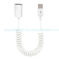 652F Spring Loaded USB2.0 Male to Female Extender Cord For Charging Data Transmission Zpaxo White China Mainland