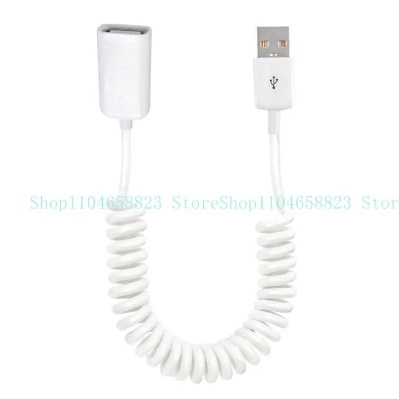 652F Spring Loaded USB2.0 Male to Female Extender Cord For Charging Data Transmission Zpaxo White China Mainland