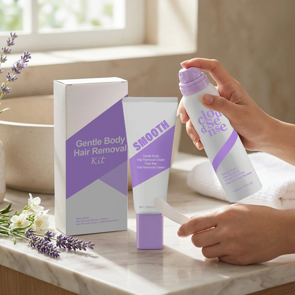 3-in-1 Painless Body Hair Removal Kit – Cream, Mousse & Scraper Hair Removal Kit Zpaxo