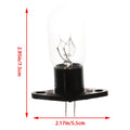 Hot 1Pc 4.8mm Socket With Bent Foot 220V 15-20W Microwave Oven Bulb Refrigerator Lighting Bulb with Holder Replacement Universal Zpaxo as picture