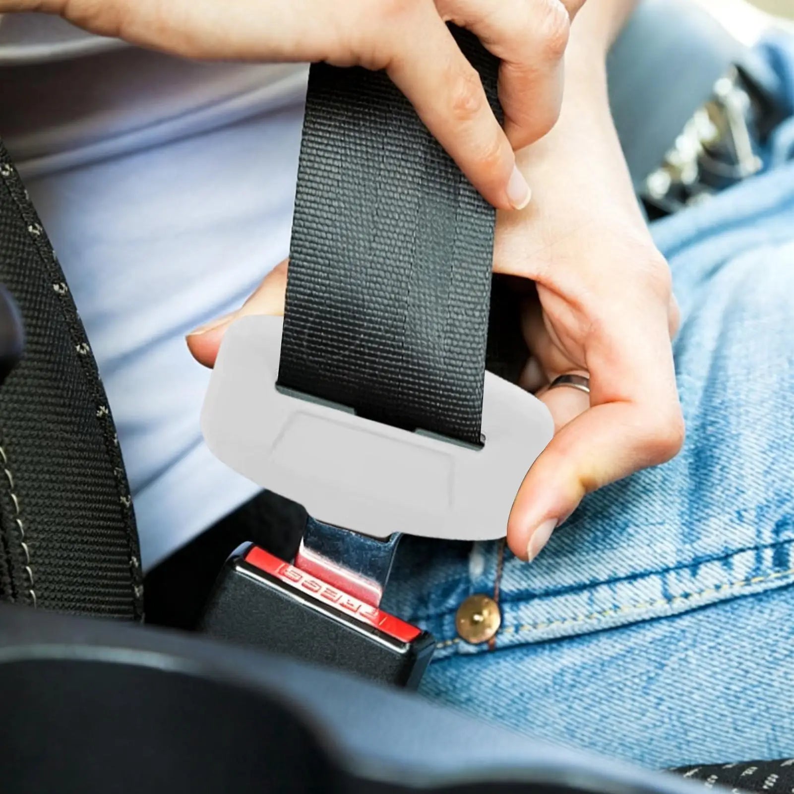 Car Seat Belt Buckle Cover 4 Silicone Anti Scratch Protector Reusable