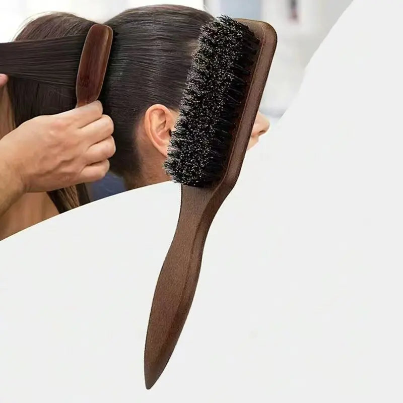 Boar Bristle Hair Brush (Unisex) - Fragrance-Free Professional Barber Styling Bristle Brush, Suitable for Thick/Fine Hair Zpaxo rat tail