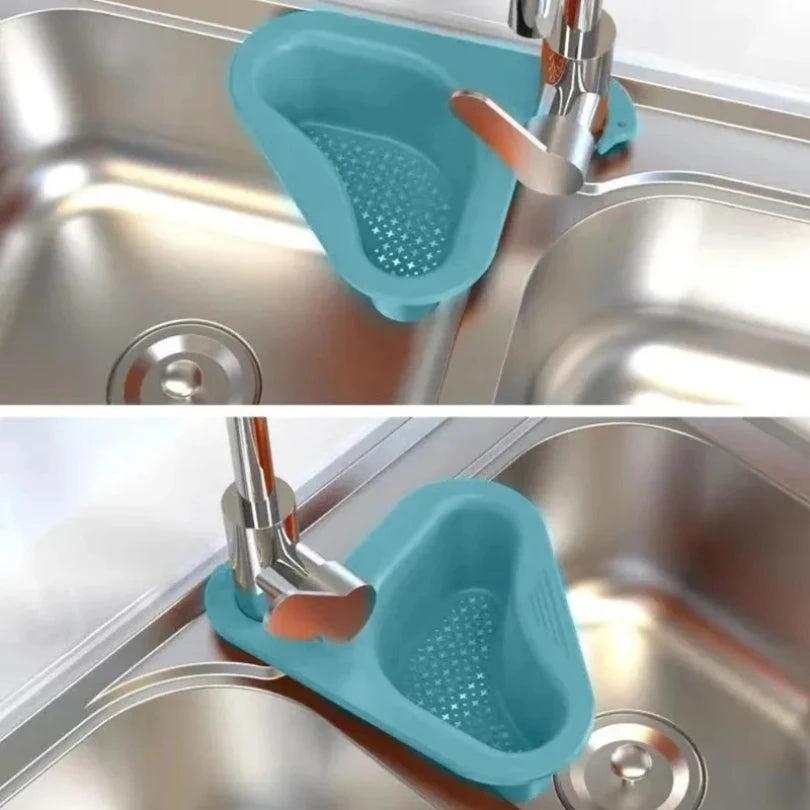 Large Kitchen Sink Drain Basket Organizer Faucet Holder Strainer Food Garbage Colanders Draining Shelf Organization Accessories Zpaxo