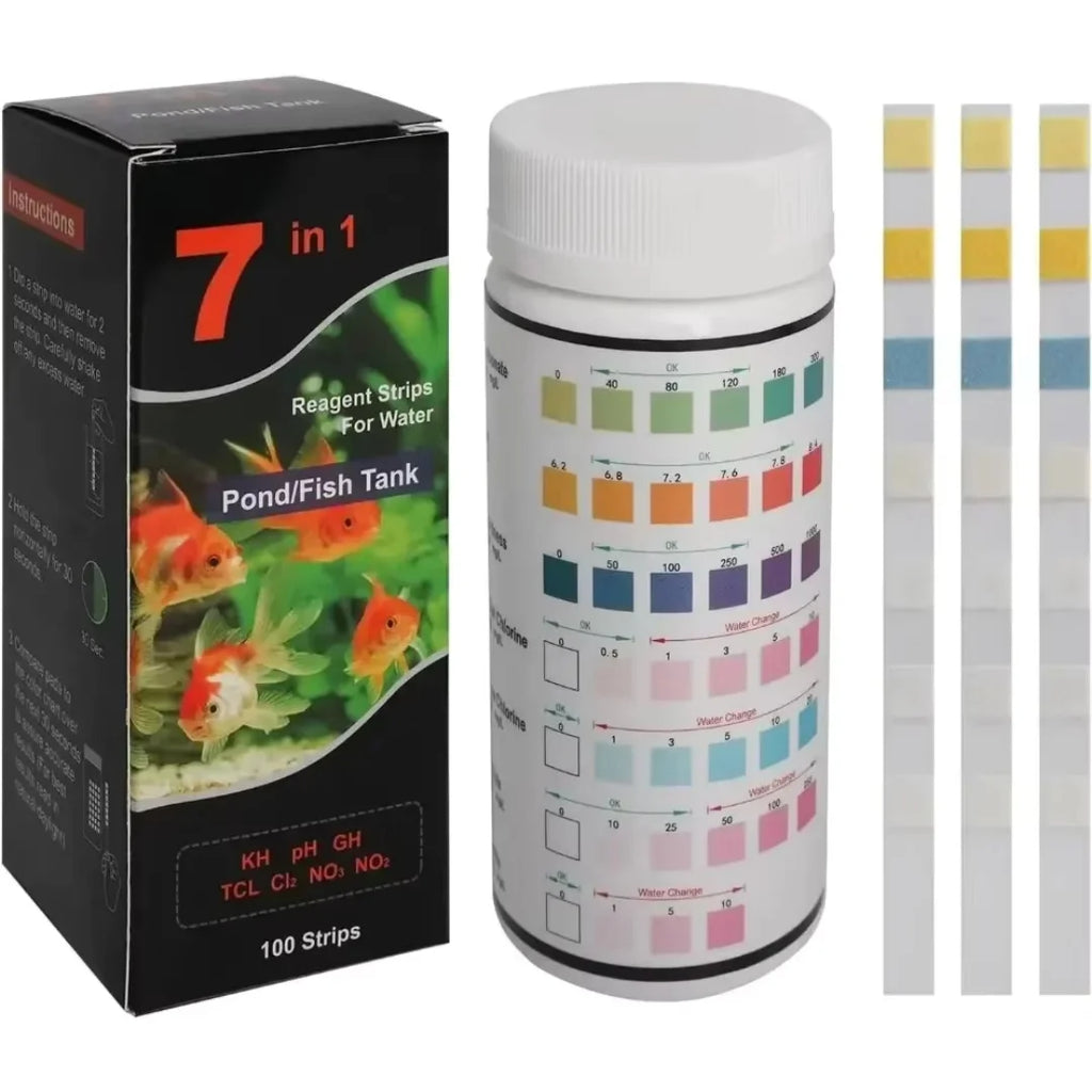 7-in-1 Aquarium Freshwater Ph Test Strips Easy-to-use Rapid Water