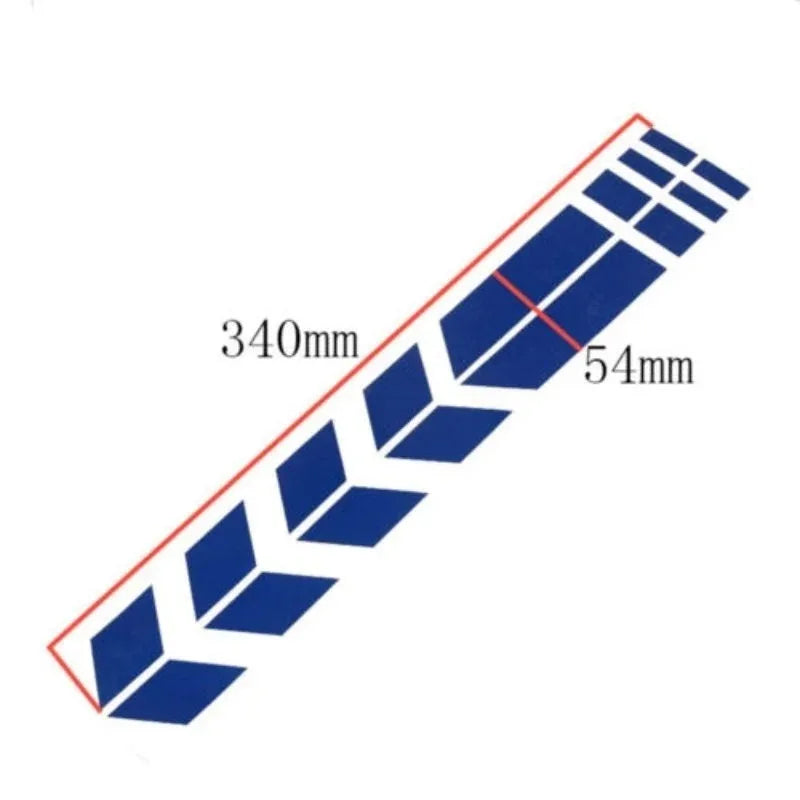 Motorcycle Reflective Safety Warning Sticker Strip | Mudguard