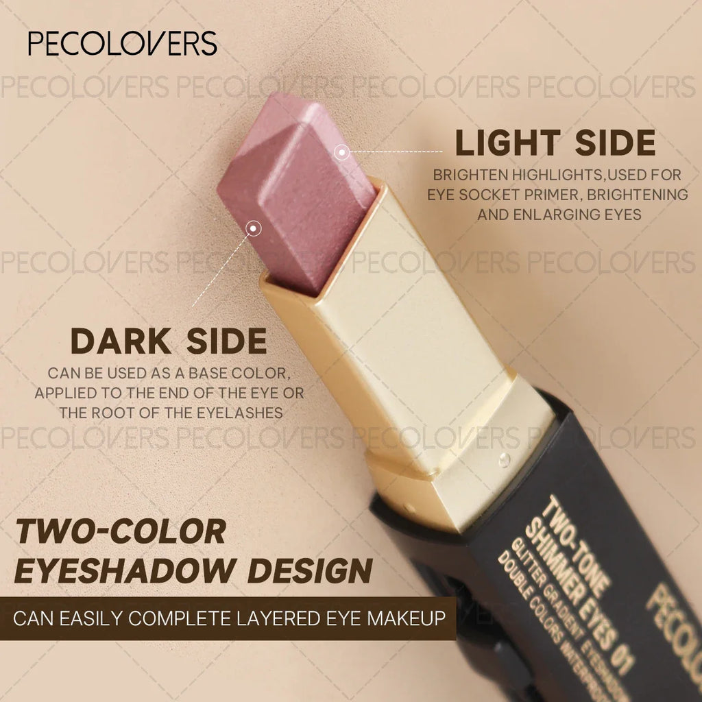 1PC Waterproof Sweatproof Double Color Eyeshadow Stick | Long-Lasting Stainproof Makeup Essential - Perfect Gift Zpaxo