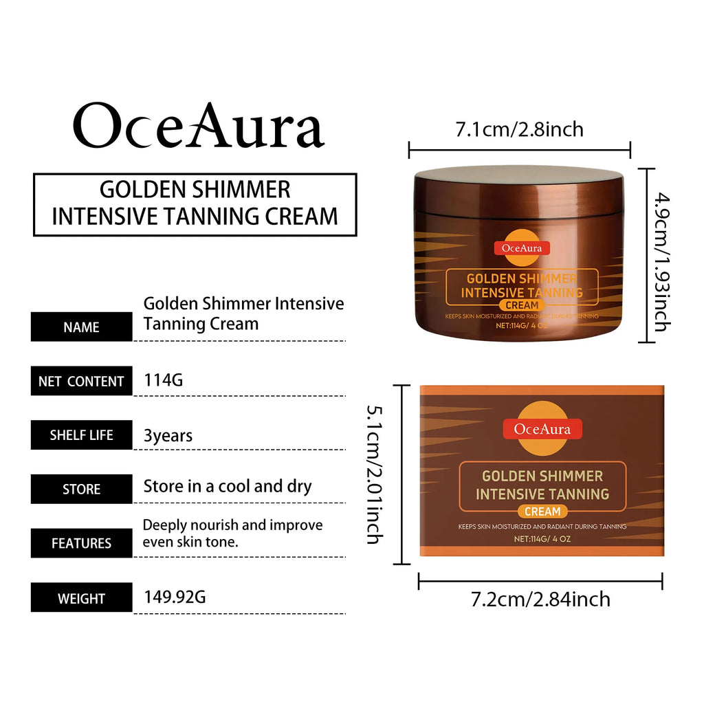 OceAura Self Tanning Gel & Cream Set | Sunless Bronzer Self Tanner Set Zpaxo Tanning Cream