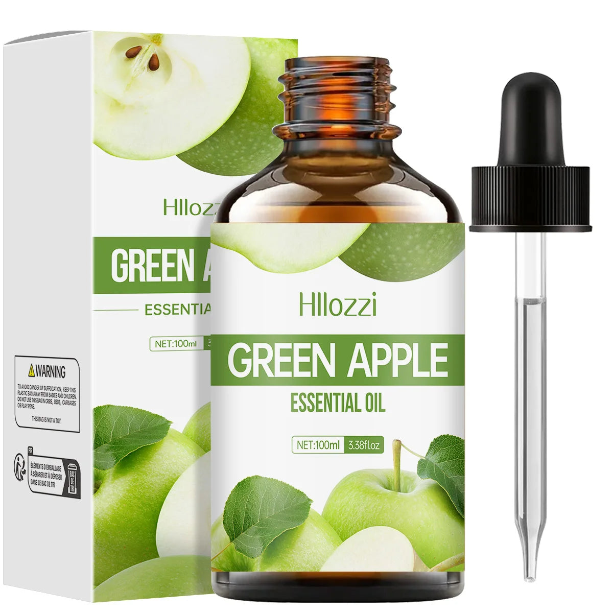 100ml/60ml/30ml green apple essential oil fruit essential oil aromatherapy aromatherapy essential oil humidifier diffuser Zpaxo 100ML GREEN APPLE Other Fruit