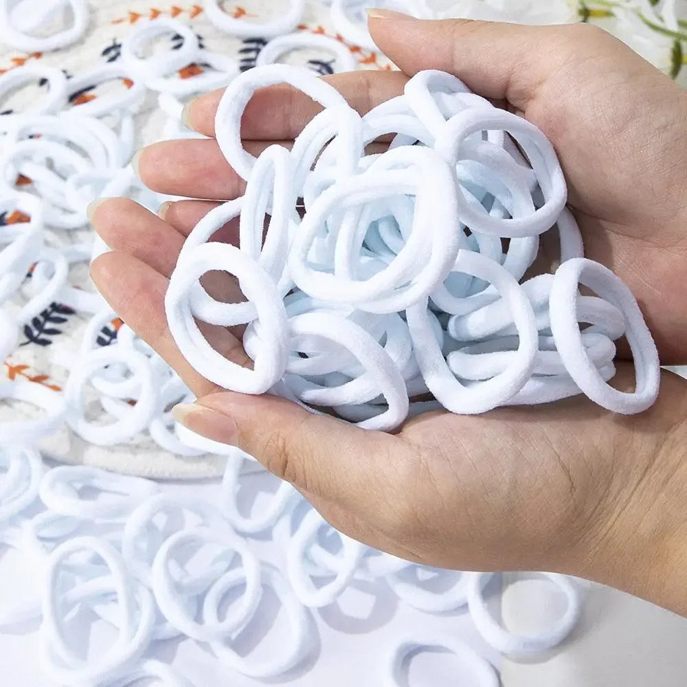 200pcs Hair Accessories for Women girl Basic Hair Bands Headband Hair Ropes Ties Ponytail Holder Simple and Fashionable Nylon Zpaxo