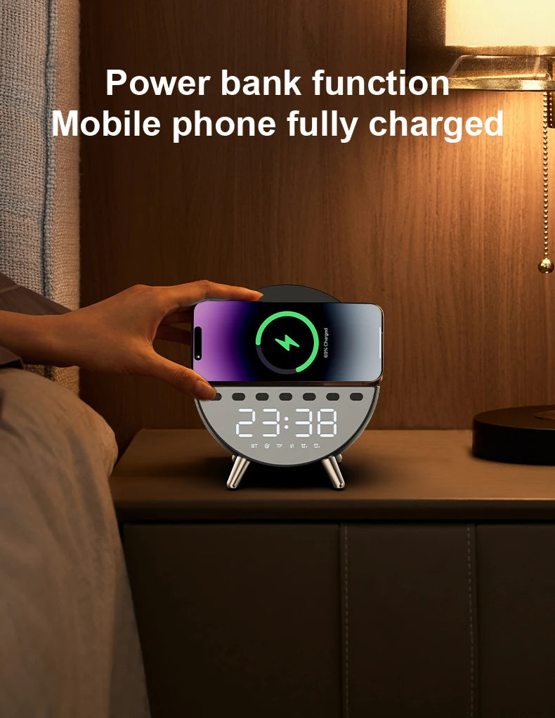 XDOBO Clock Bluetooth Speaker Wireless Portable Bass 1200mAh BT TF Zpaxo