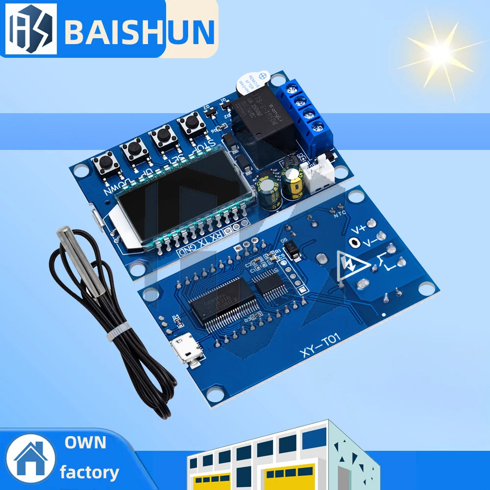XY-T01 Industrial Digital Thermostat High-Precision Heating & Cooling Temperature Controller Zpaxo Default Title