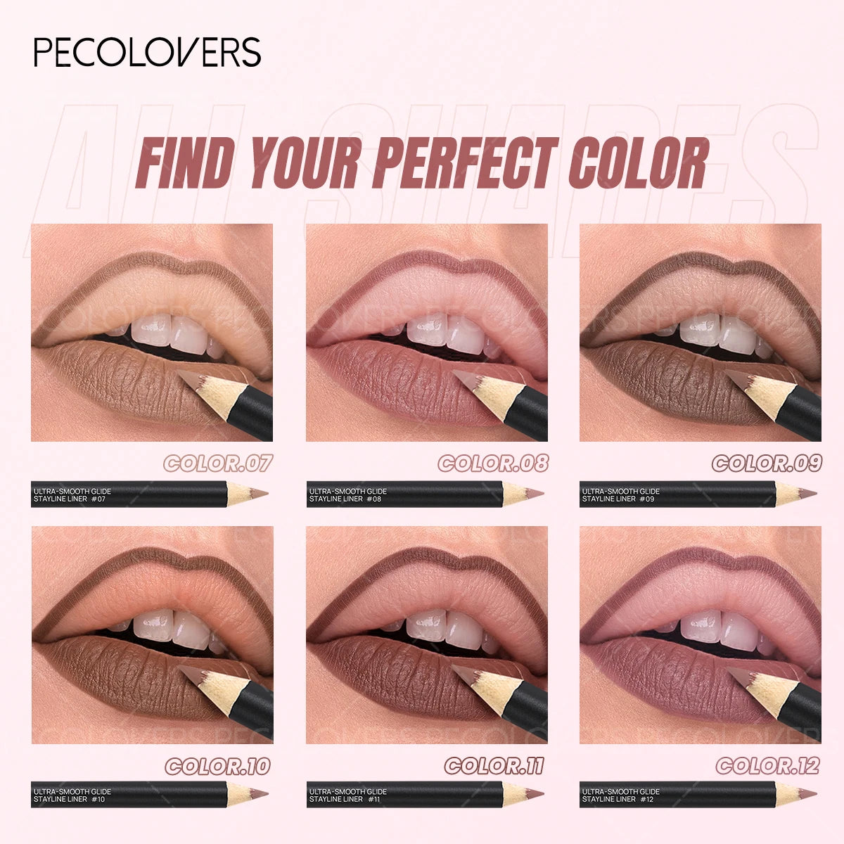 1PC Matte Lip Pencil, Long-Lasting & Waterproof, Various Colors to Choose, High Quality Lip Makeup, Daily Use Zpaxo