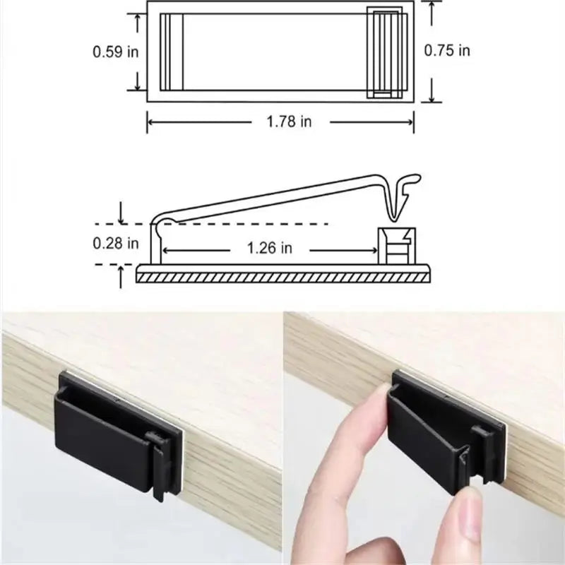 Self-adhesive Wire Organizer Cable Holder Cord Management Harness Clamp Clip For PC Power USB Cable Wiring Desktop Cord Manager Zpaxo