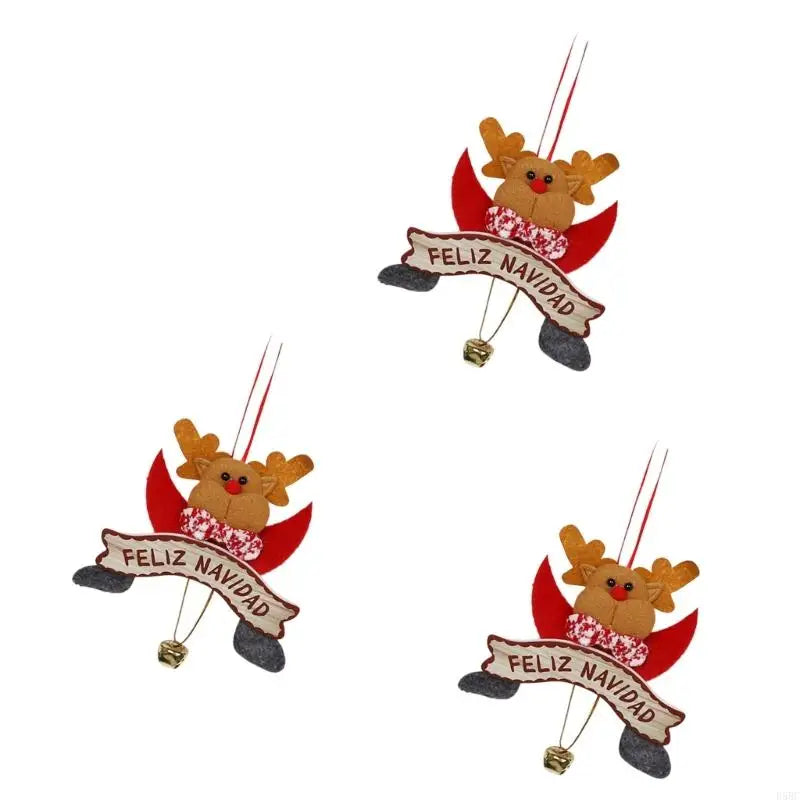 Santa Pendant Christmas Bells Hanging Ornament Tree Decorations