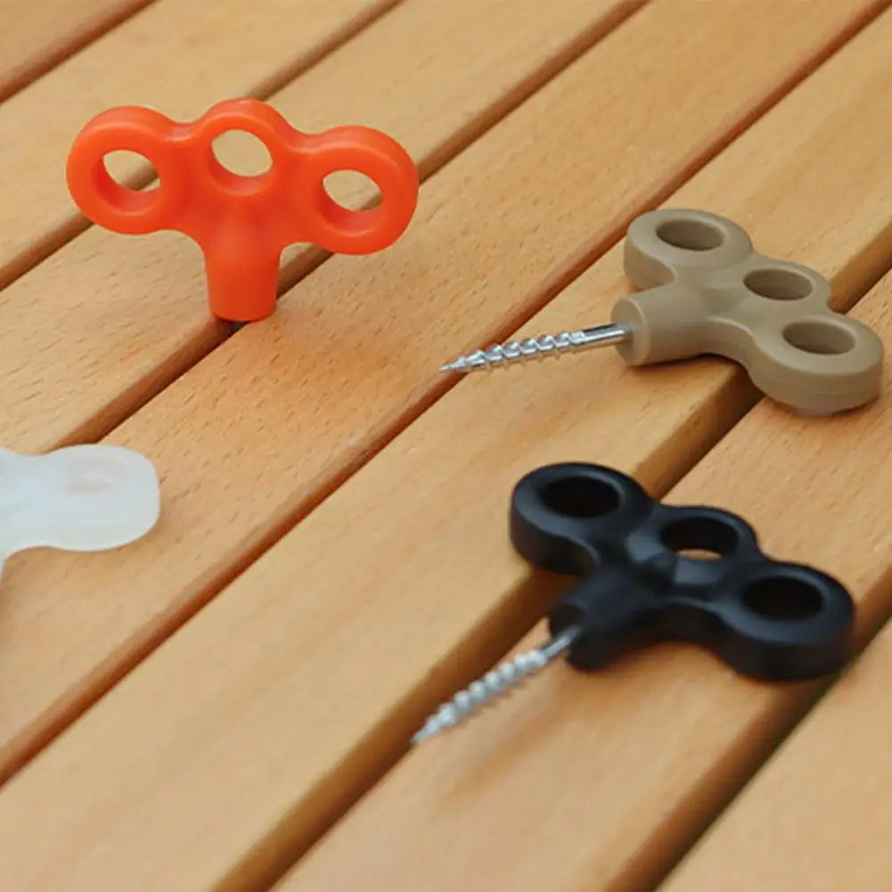 Multi-rope Fixing Ground Nails Stainless Steel Anchors Camping Hiking
