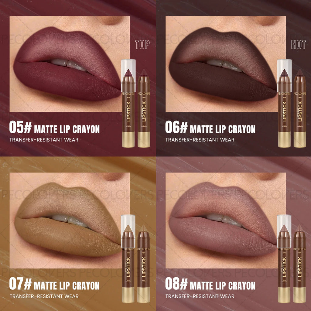 Brown Tube Lipliner Matched Transparent Lip Gloss Describe Contour Zpaxo