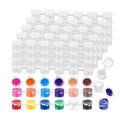 10 Strips 60 Pots Empty Mini Paint Cup Box Plastic Pigment Storage