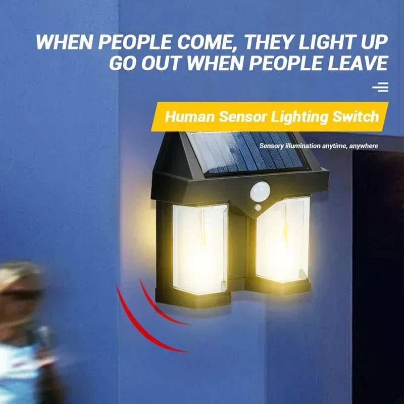 Solar Motion Sensor Outdoor Wall Light – IP55 Waterproof LED Solar Wall Light Zpaxo