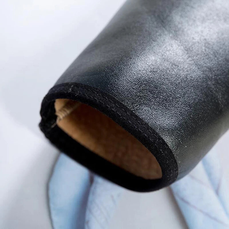 Unisex Winter Warm Leather Thermal Boot Slipper Indoor House Soft
