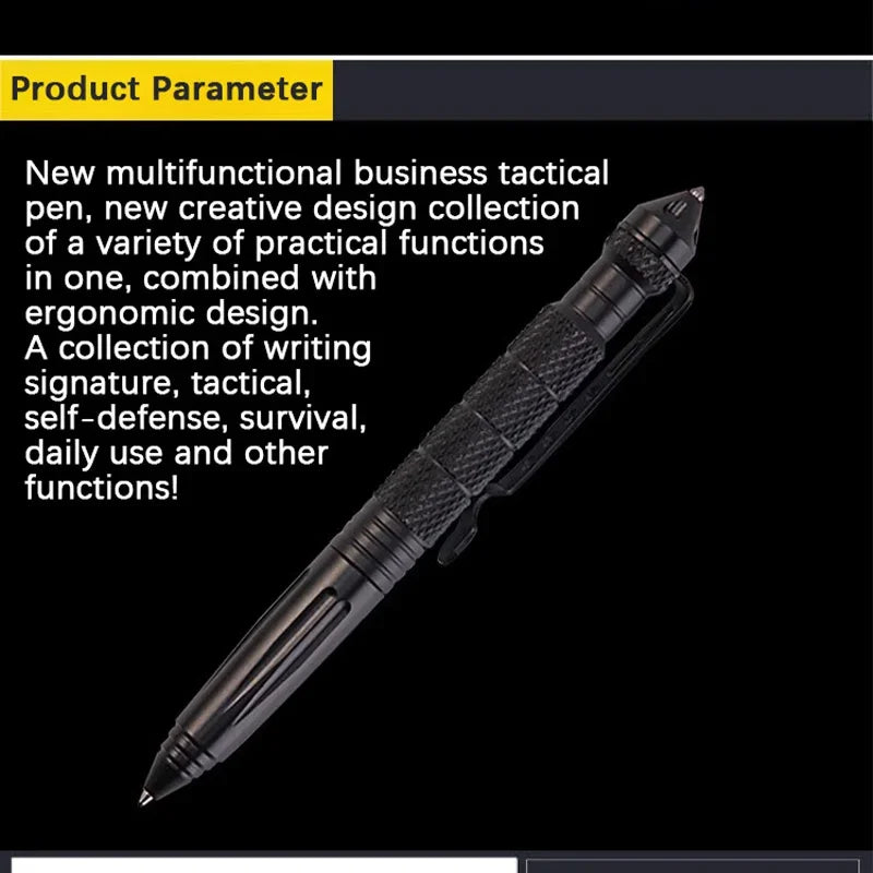 Multi Function Tactical Pen Steel Non Slip Portable Self Defense Zpaxo