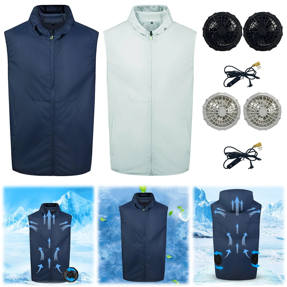 Air-conditioned Clothes Men Women Cooling Vest Work Temperature