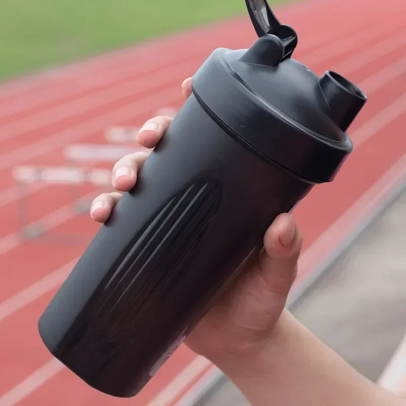 New 600ml Protein Powder Shaker Bottle Leak Proof Water Bottle for Gym Fitness Training Sport Shaker Mixing Cup with Scale Zpaxo